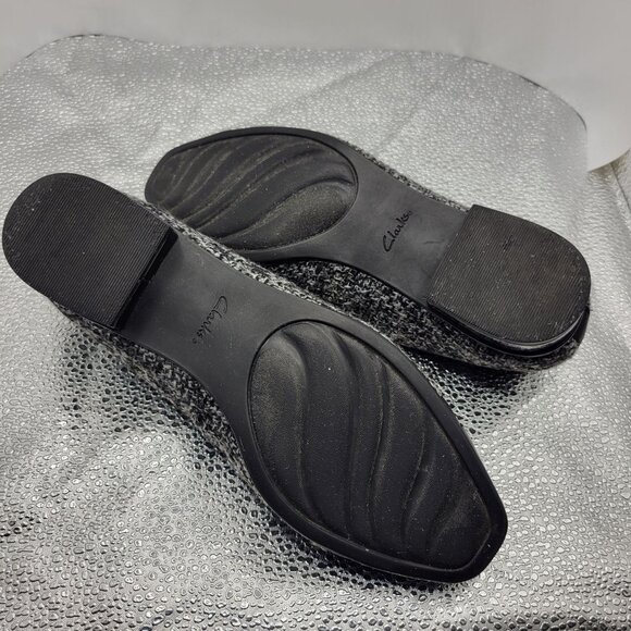 Clarks Artisan Womens Keesha Rosa Pumps Black Leather Textile Size 5.5 Comfort - Picture 11 of 12